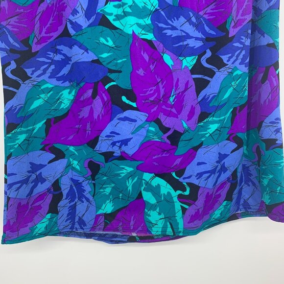 Jantzen Skirt Wrap Blue Floral Print Pull On Vintage Swimwear - Picture 8 of 8